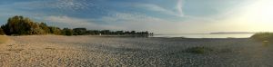 Greifswald - Strandbad Eldena am Morgen (vor Deichbau)